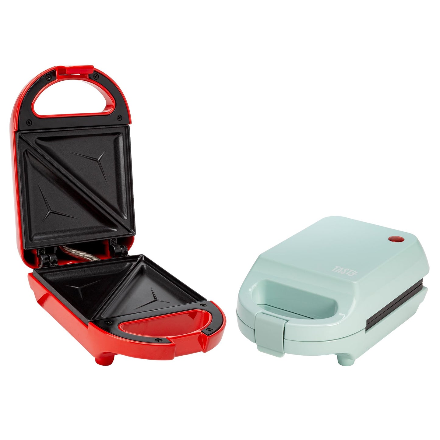 Mini Sandwich Maker, Makes Sandwiches, Paninis, Grilled Cheese, Desserts, Quick Results, Easy Cleanup, 600W, Aqua