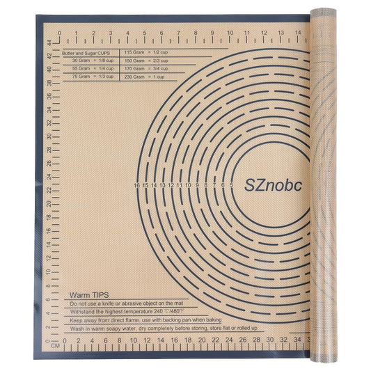 Non-slip Silicone Pastry Mat 36X24 inches Baking Mat with Measurement, Perfect for Dough, Pastry, Pie Crust, Fondant, Cookies, Bread, Pasta, Pizza, Food Grade Kitchen Counter Mats