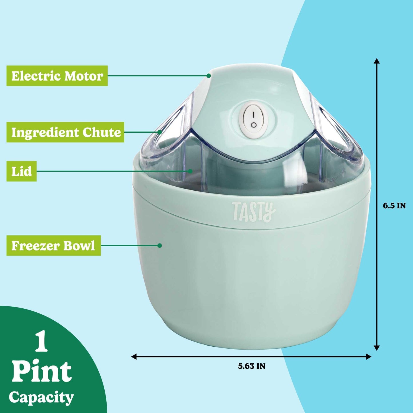 Mini Ice Cream Maker, Make Ice Cream, Sorbet, Frozen Yogurt, Gelato, Desserts, Quick Results, Pink