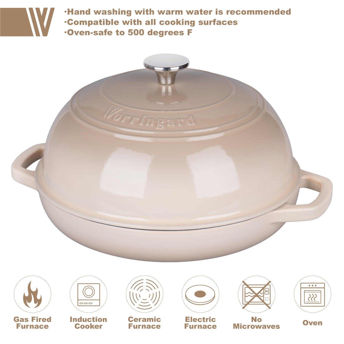 Enameled Cast Iron Dutch Oven Pot with Lid, Bread Oven for Sourdough Bread Baking, Dutch Ovens with Bread Proofing Basket& Baking Supplies Set, 6 Quart, Pink