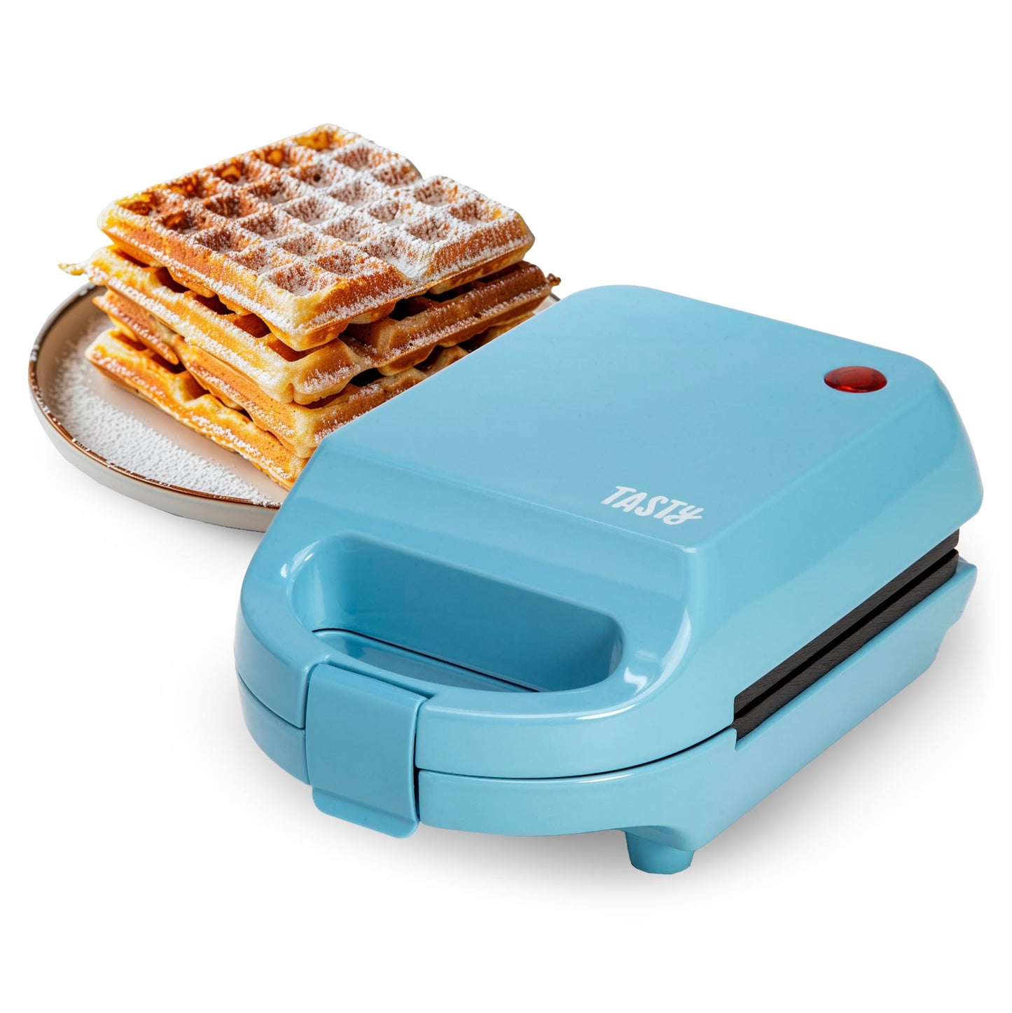 Mini Nonstick Waffle Maker, Perfect for Individual Waffles, Hash Browns, Brownies and more, Quick Results, Easy Clean Up, 600W, Pink