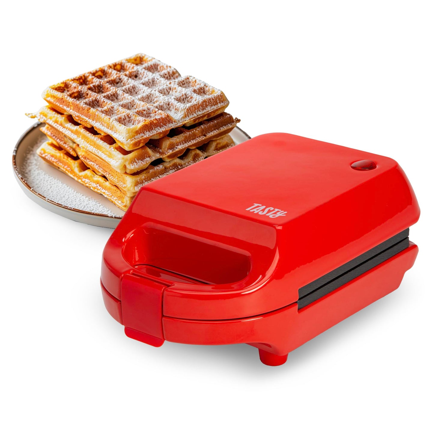 Mini Nonstick Waffle Maker, Perfect for Individual Waffles, Hash Browns, Brownies and more, Quick Results, Easy Clean Up, 600W, Pink