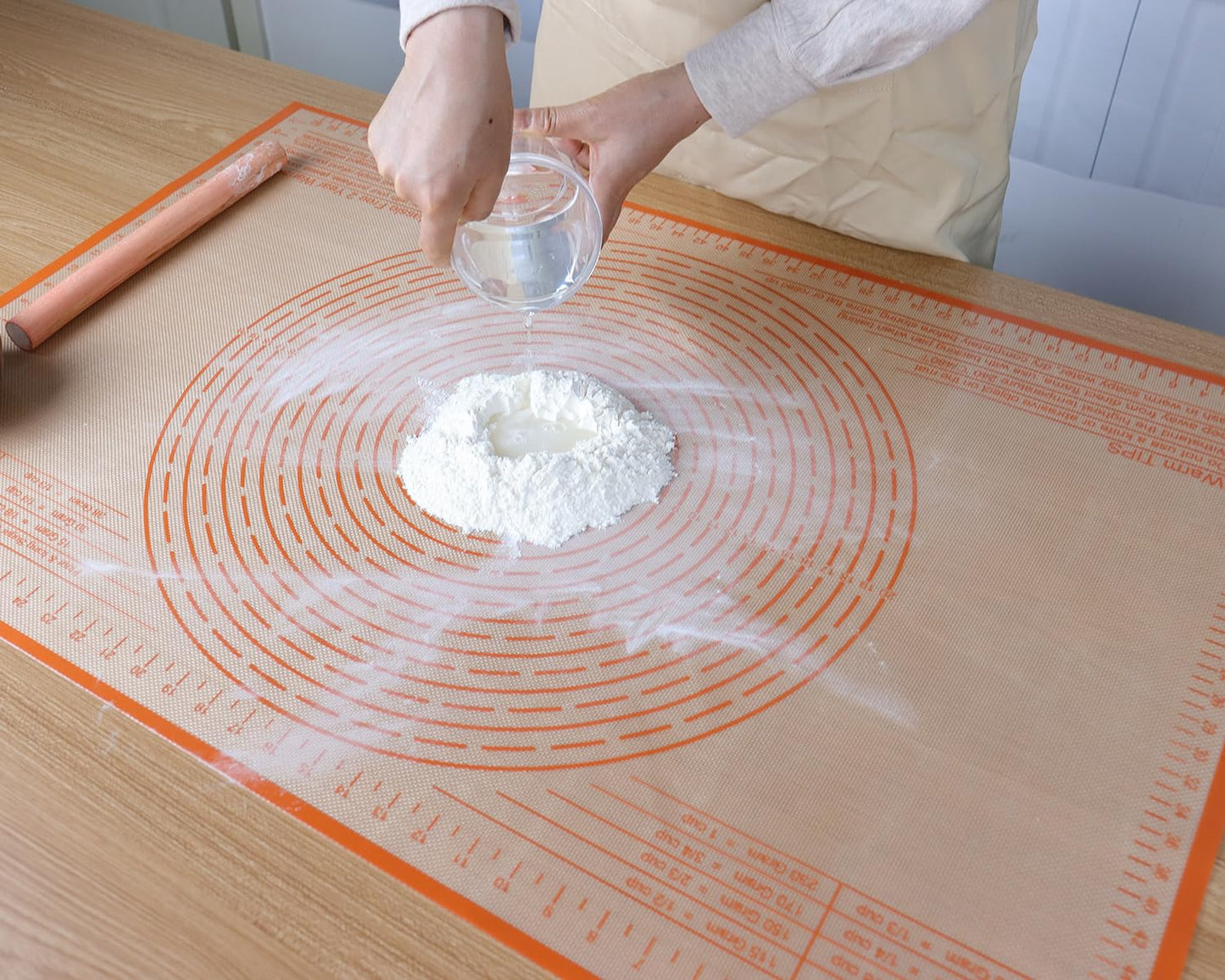 Non-slip Silicone Pastry Mat 36X24 inches Baking Mat with Measurement, Perfect for Dough, Pastry, Pie Crust, Fondant, Cookies, Bread, Pasta, Pizza, Food Grade Kitchen Counter Mats