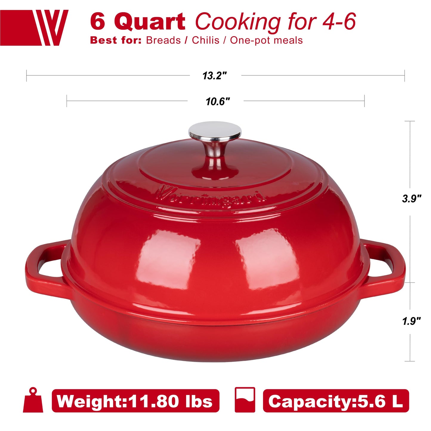 Enameled Cast Iron Dutch Oven Pot with Lid, Bread Oven for Sourdough Bread Baking, Dutch Ovens with Bread Proofing Basket& Baking Supplies Set, 6 Quart, Pink