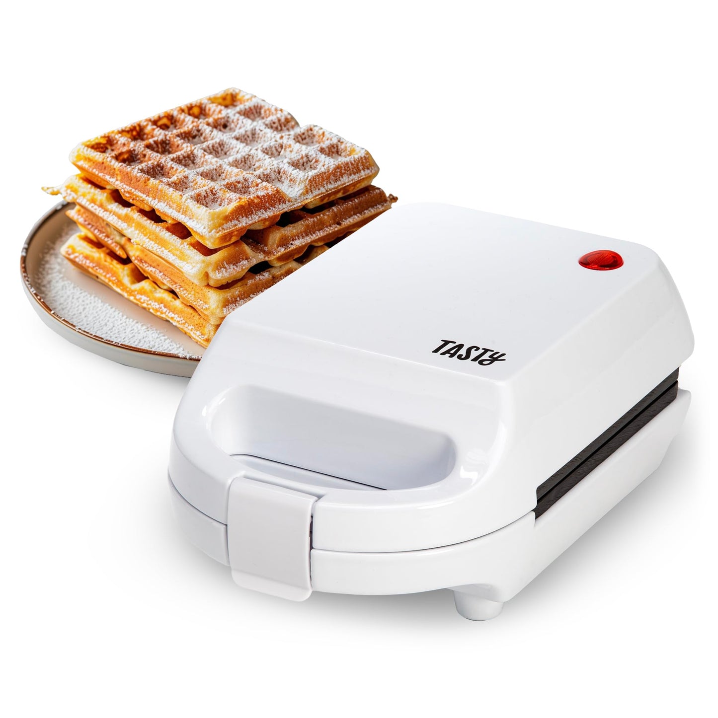 Mini Nonstick Waffle Maker, Perfect for Individual Waffles, Hash Browns, Brownies and more, Quick Results, Easy Clean Up, 600W, Pink