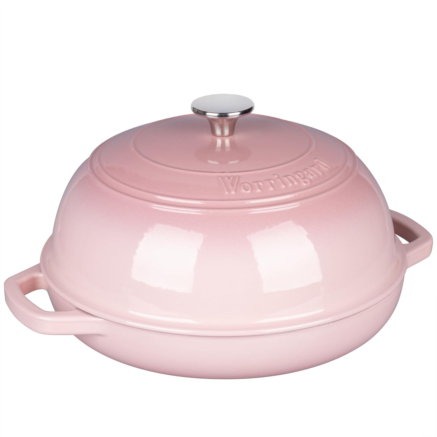 Enameled Cast Iron Dutch Oven Pot with Lid, Bread Oven for Sourdough Bread Baking, Dutch Ovens with Bread Proofing Basket& Baking Supplies Set, 6 Quart, Pink