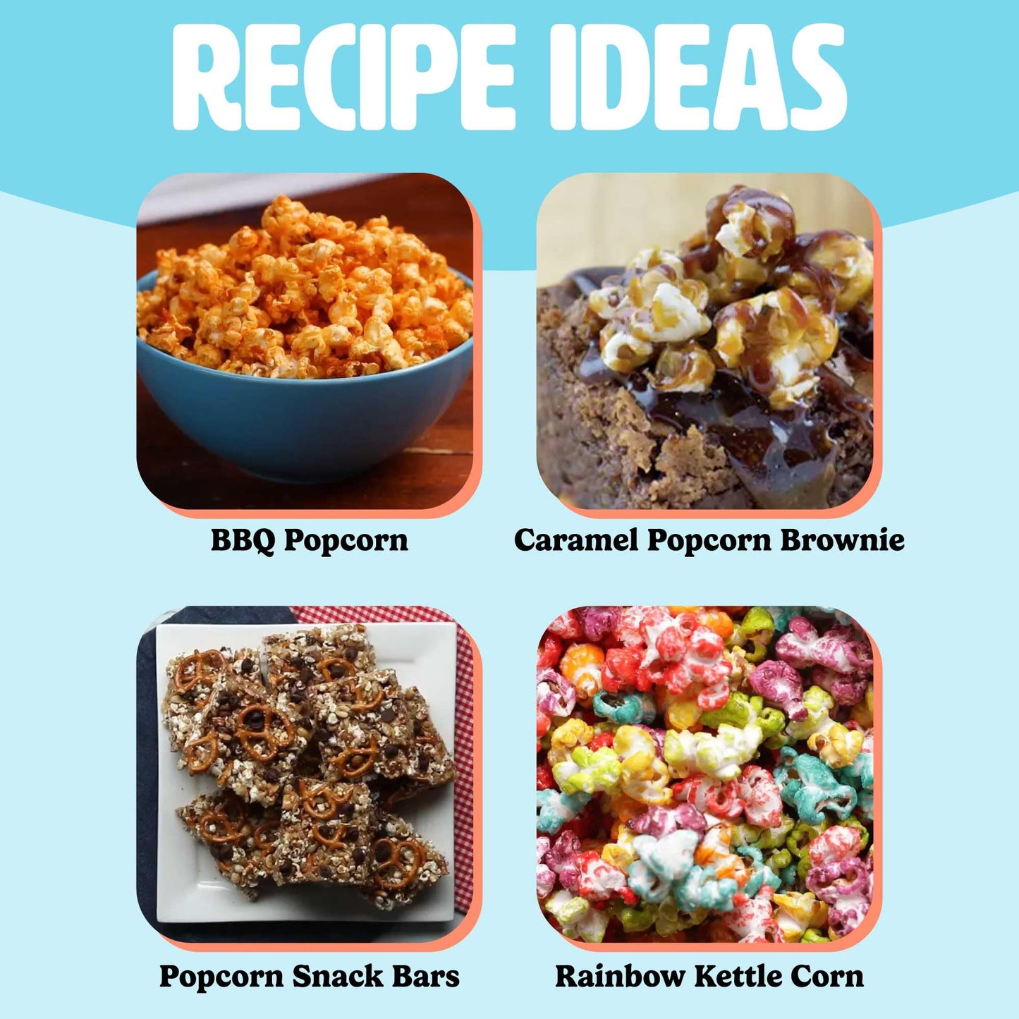 Hot Air Popcorn Popper, Healthy and Delicious Popcorn in Minutes, Fast and Easy-to-Use, Built-In Measuring Cup and Butter Warmer, 8 Cups, White