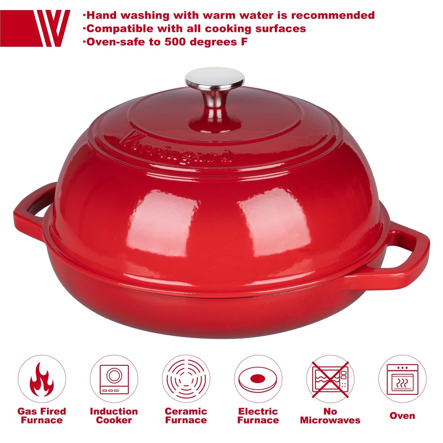 Enameled Cast Iron Dutch Oven Pot with Lid, Bread Oven for Sourdough Bread Baking, Dutch Ovens with Bread Proofing Basket& Baking Supplies Set, 6 Quart, Pink