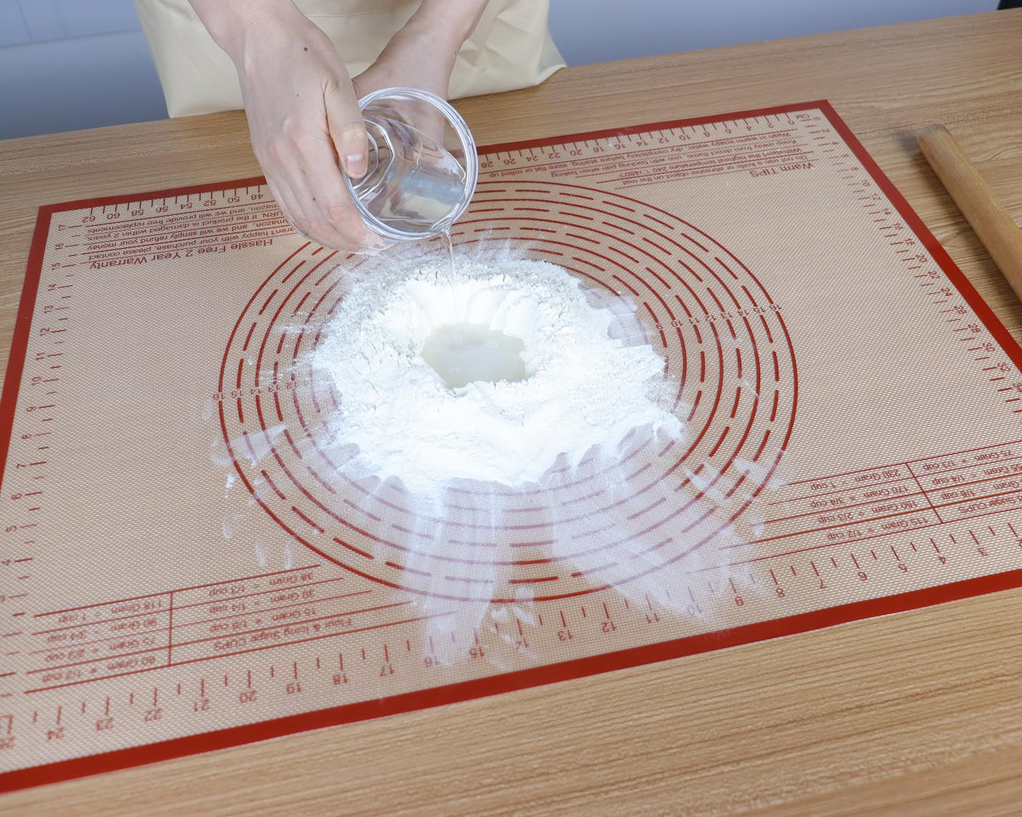 Non-slip Silicone Pastry Mat 36X24 inches Baking Mat with Measurement, Perfect for Dough, Pastry, Pie Crust, Fondant, Cookies, Bread, Pasta, Pizza, Food Grade Kitchen Counter Mats