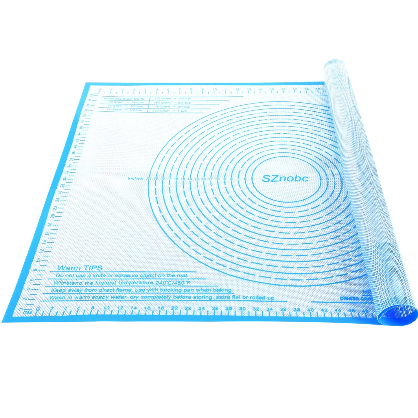 Non-slip Silicone Pastry Mat 36X24 inches Baking Mat with Measurement, Perfect for Dough, Pastry, Pie Crust, Fondant, Cookies, Bread, Pasta, Pizza, Food Grade Kitchen Counter Mats